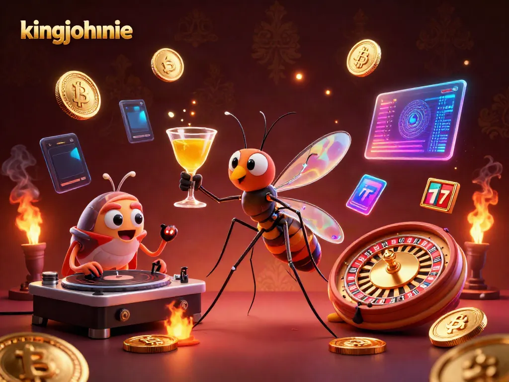 Experience the thrilling vibes at kingjohnnie mobile casino with vibrant characters and exciting game elements.