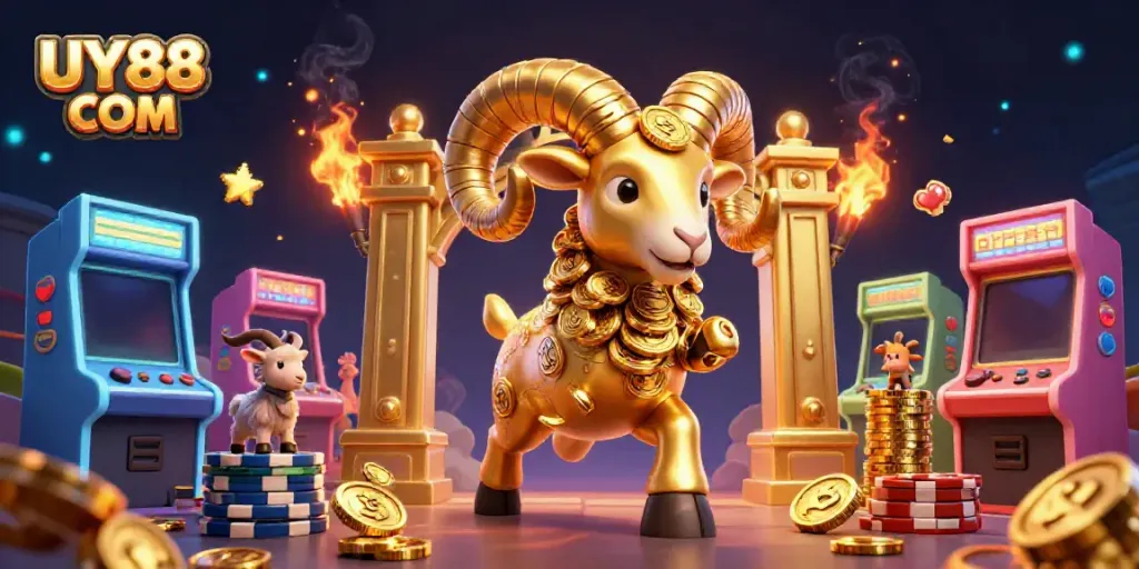 Experience thrilling gameplay at UY88 COM with vibrant casino-themed characters and elements.