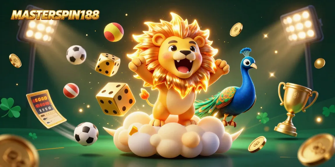 Experience the excitement of betting with MASTERSPIN188's vibrant casino artwork.