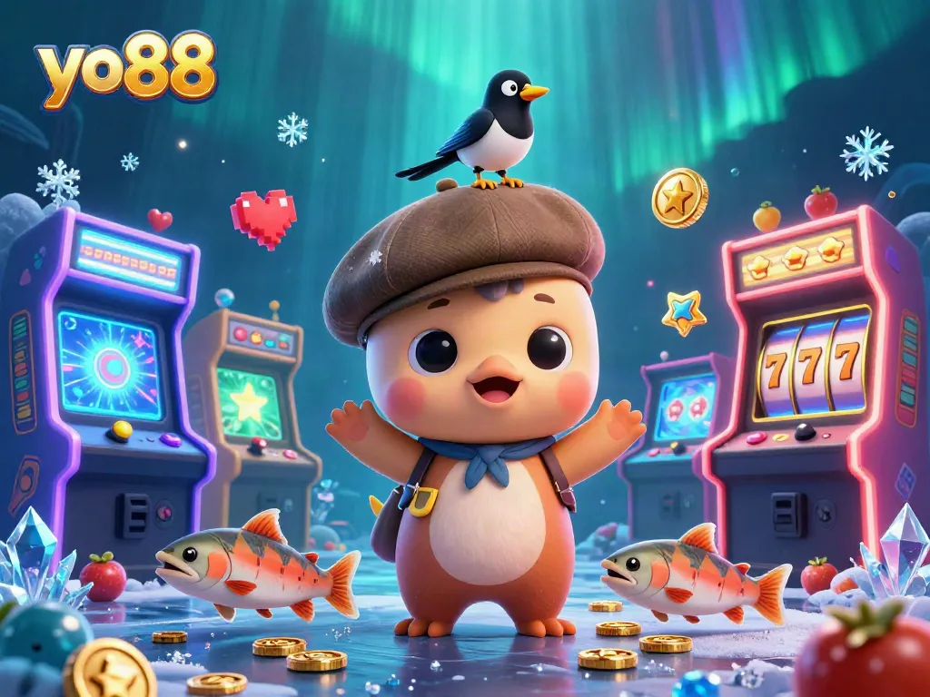 Experience thrilling adventures with yo88 as cartoon characters navigate a vibrant casino world.