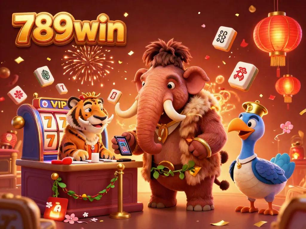 Experience the excitement of 789win with a vibrant casino scene featuring unique characters and dynamic elements.
