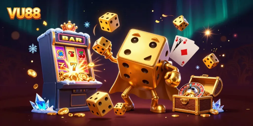 Experience thrilling gaming with VU88's vibrant 3D casino adventure filled with jackpots and excitement.