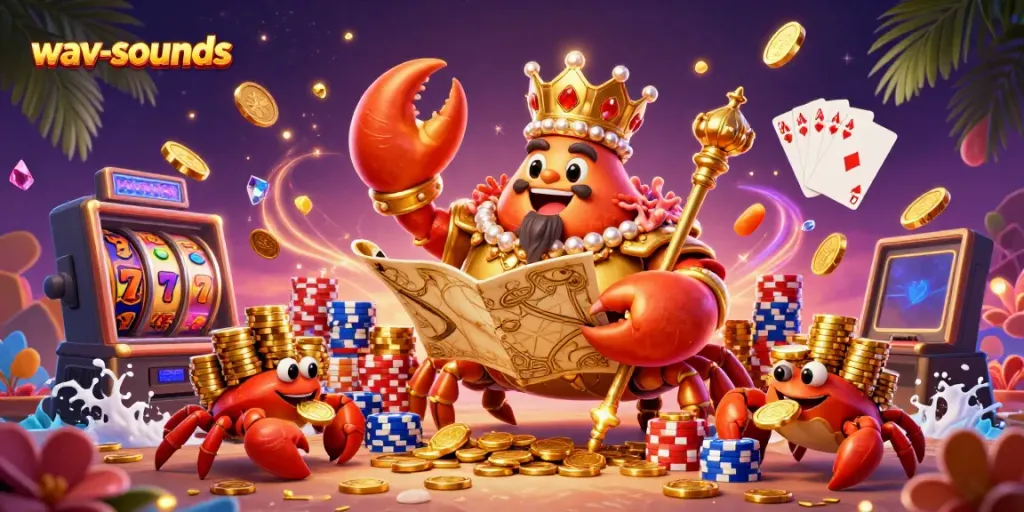 Gamer merasakan keseruan slot terbuka dengan wav-sounds dan karakter istimewa dalam ilustrasi 3D.