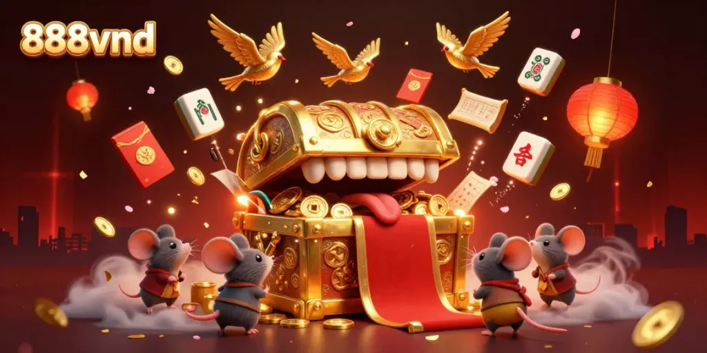 Experience thrilling adventures with 888vnd as adventurer mice are drawn to riches in a vibrant casino world.