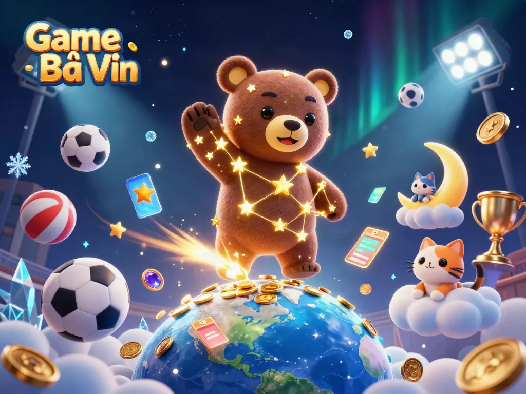 Experience the vibrant world of Game Bài Vin with dynamic casino elements and captivating characters.