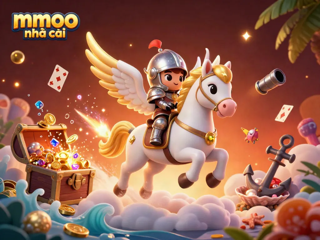 Experience mmoo nhà cái with a grand cosmic adventure featuring gaming elements and vibrant details.