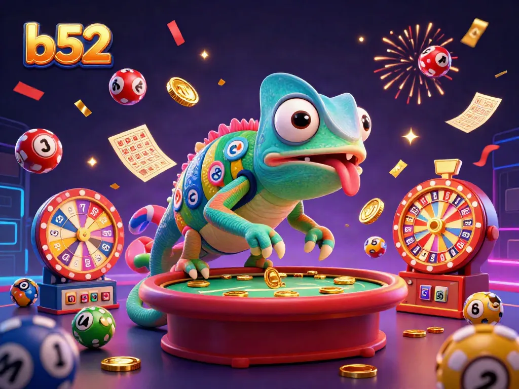Experience the excitement of casino gaming with b52's vibrant 3D chameleon owner and dynamic game elements.