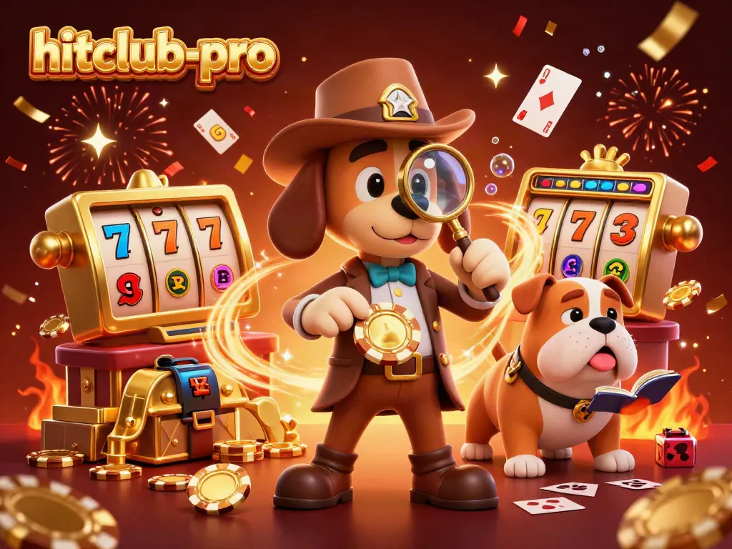 Uncover exciting casino adventures with hitclub-pro in this lively 3D illustration.