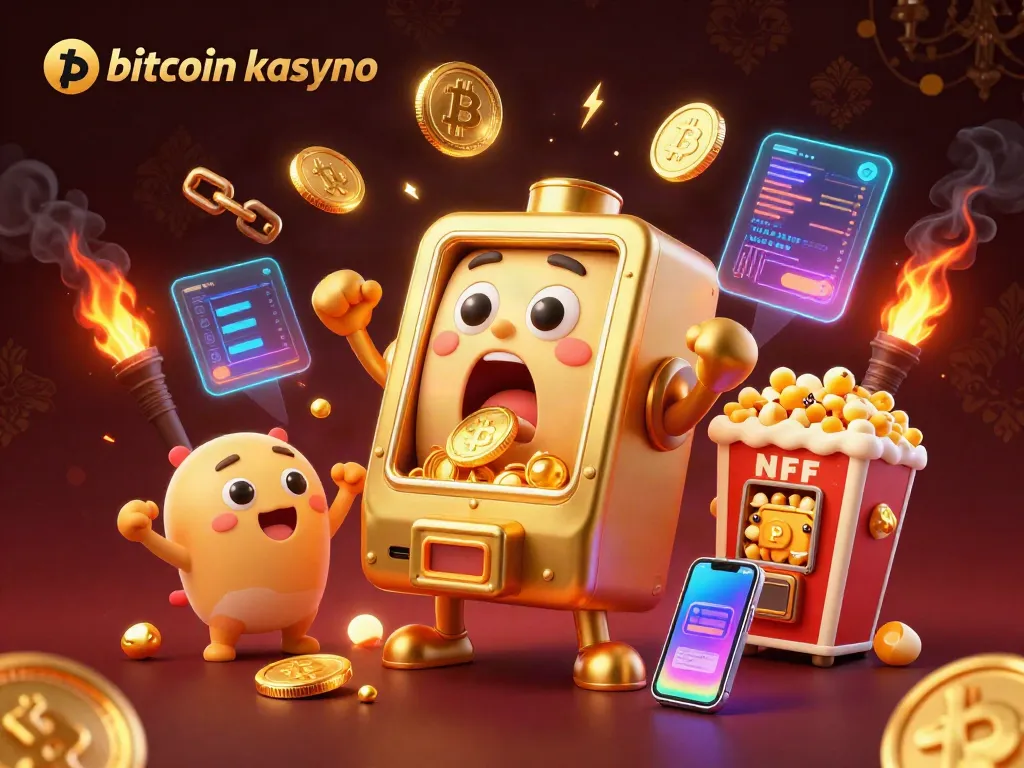 Experience thrilling gameplay at bitcoin kasyno as a joyful golden slot machine wins big!