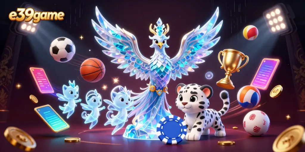 Engage with thrilling casino gaming moments at e39game, featuring dynamic characters and energetic casino elements.