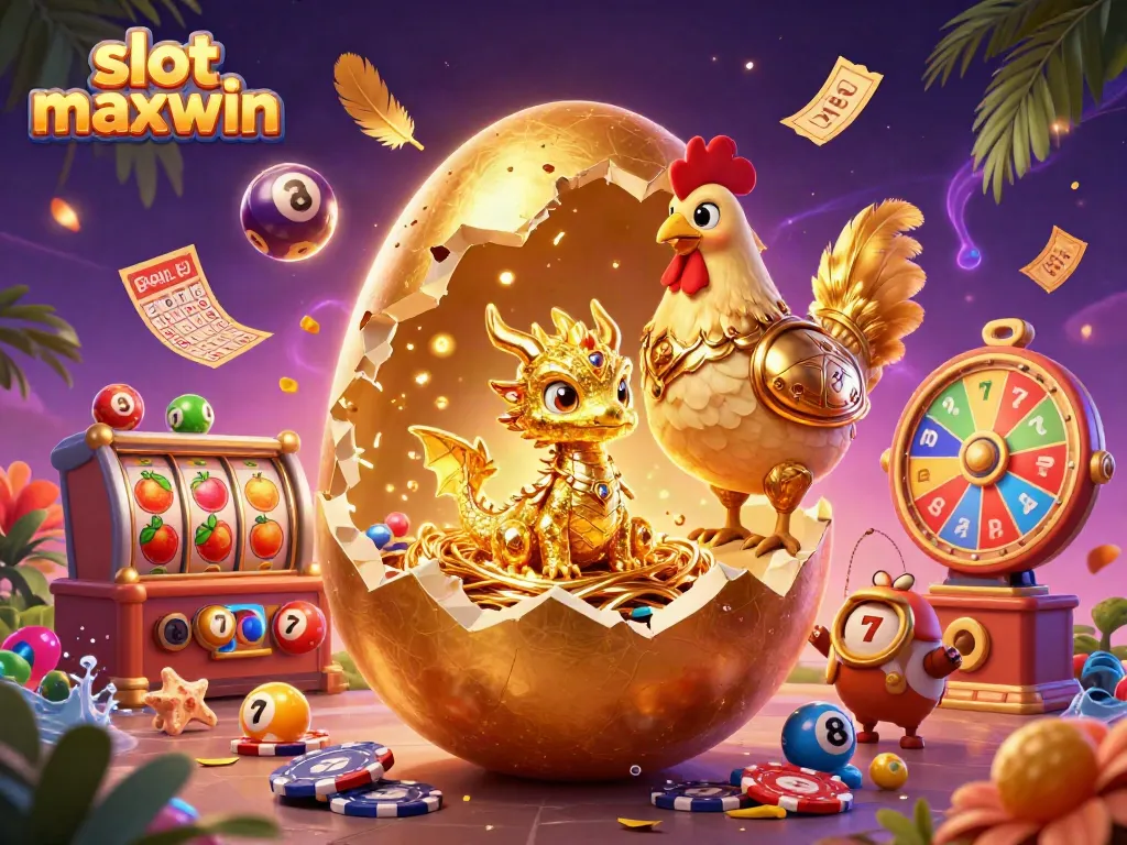 Menangkan jackpot dengan slot maxwin di ilustrasi kasino online penuh warna