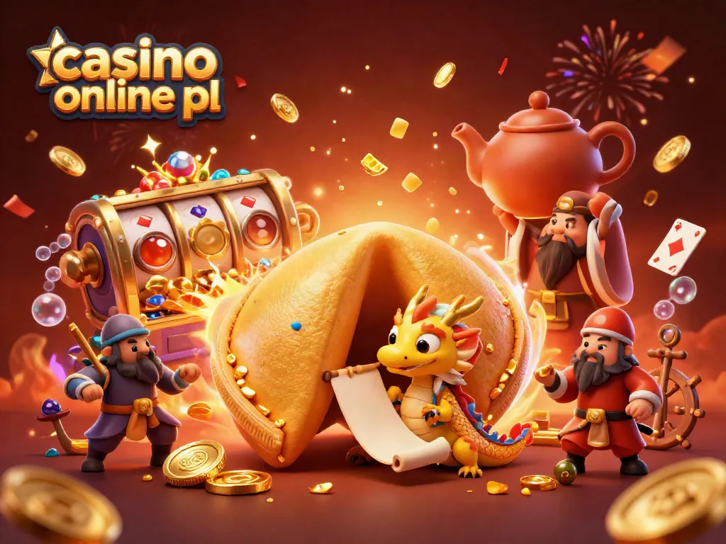 Play in casino online pl with a wise dragon and golden cookie guarding treasure and rewards.