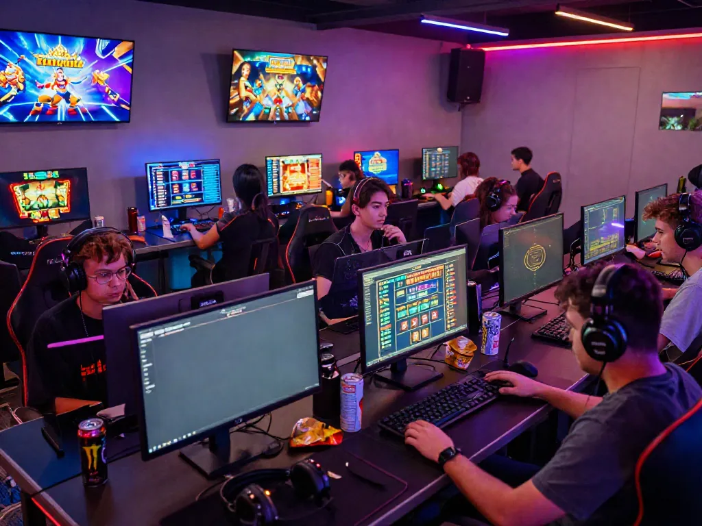 Exciting gaming environment at https://man881.jp.net/ showcasing players immersed in thrilling online casino gameplay.