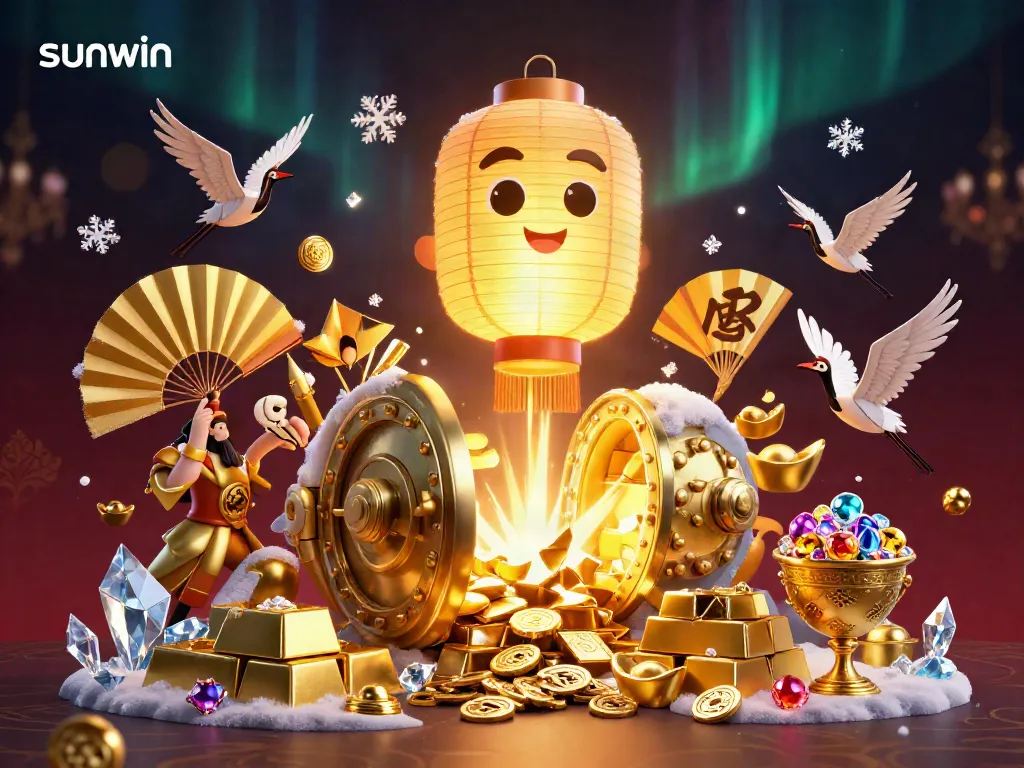 Experience the thrill of sunwin featuring a radiant lantern spirit in a dynamic casino scene.