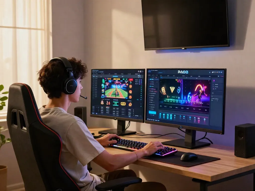 Engaged player experiencing DA88 online gaming in a modern home setup.