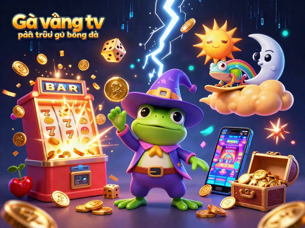 Experience Gà vàng tv phát trực tiếp bóng đá with vibrant visuals of a storm of coins and casino elements.