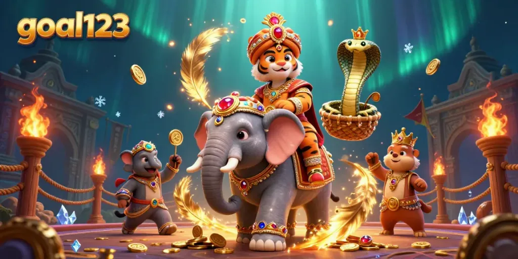 Experience thrilling gameplay at goal123 with a vibrant 3D casino scene featuring exotic characters and rich details.