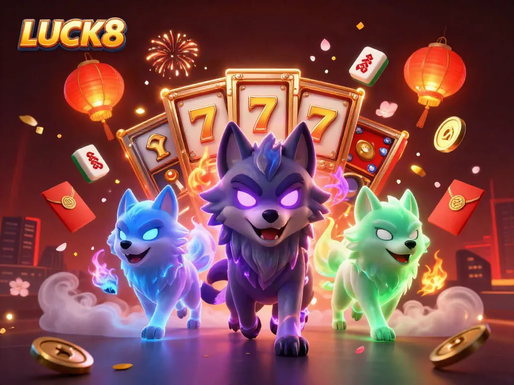Engage in thrilling action at LUCK8 with immersive slots and vibrant casino elements.