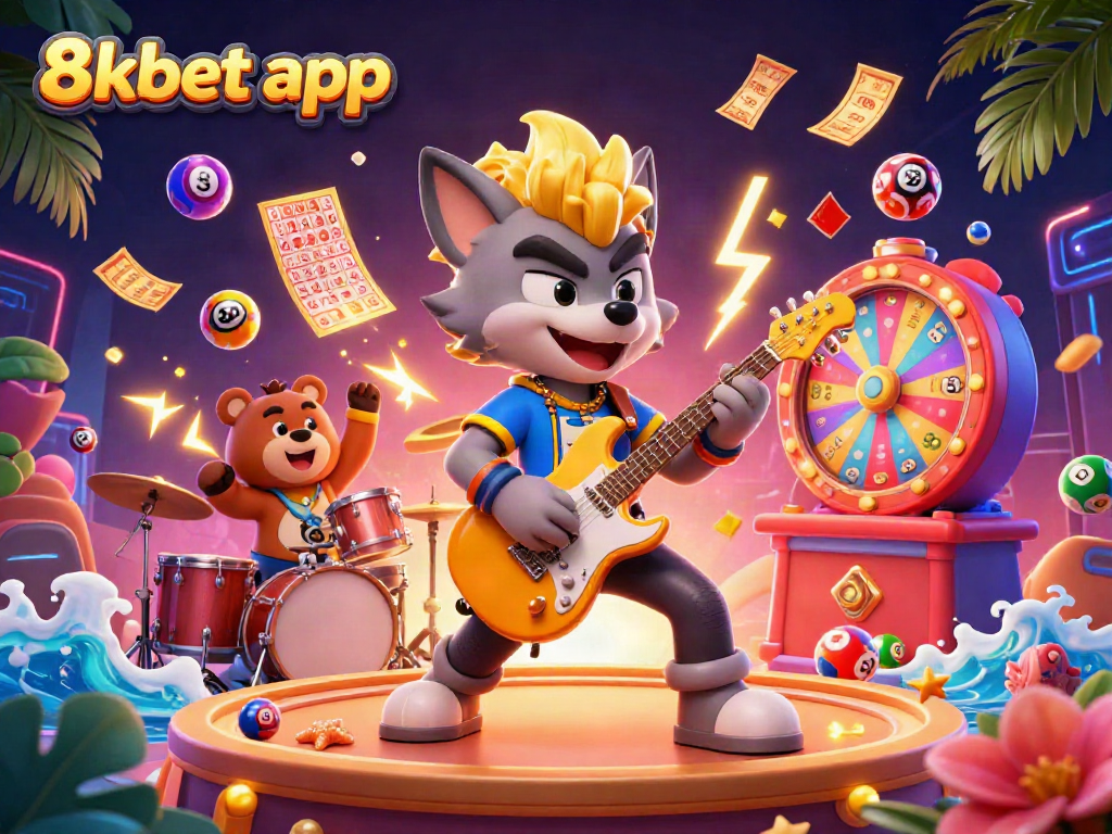 Engage with the thrilling 8xbet app experience in a vibrant casino scene featuring dynamic characters and action.