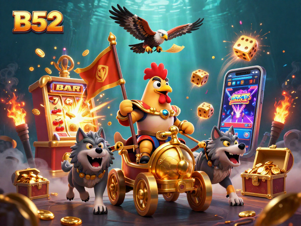 B52 roulette and jackpot excitement come alive in this dynamic casino scene
