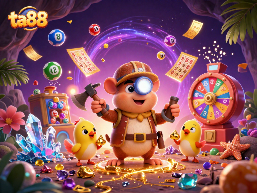 Participate in thrilling ta88 lottery quests with vibrant characters and dynamic game elements.