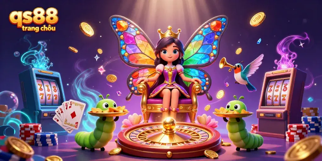 Experience exciting gameplay with qs88 trang chủ, featuring vibrant characters and casino elements