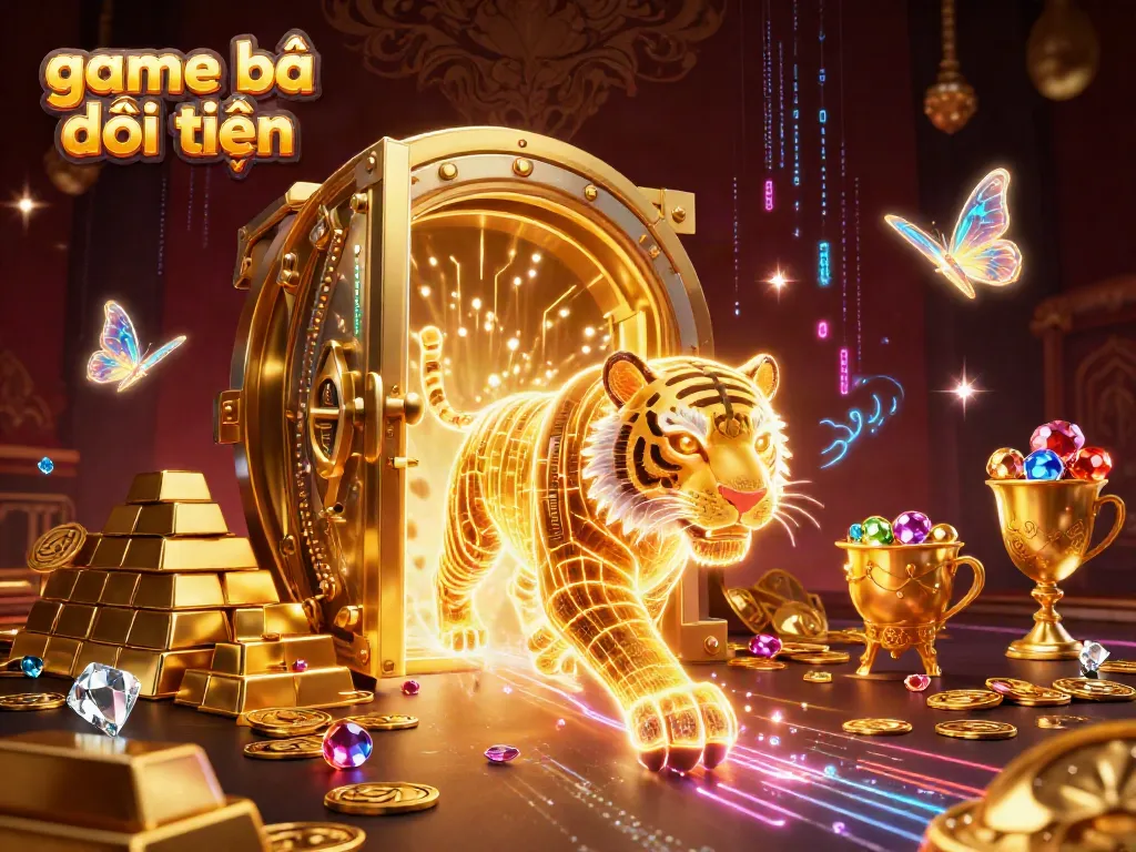 Experience thrilling opportunities at game bài đổi thưởng in an ultra-detailed 3D casino illustration.