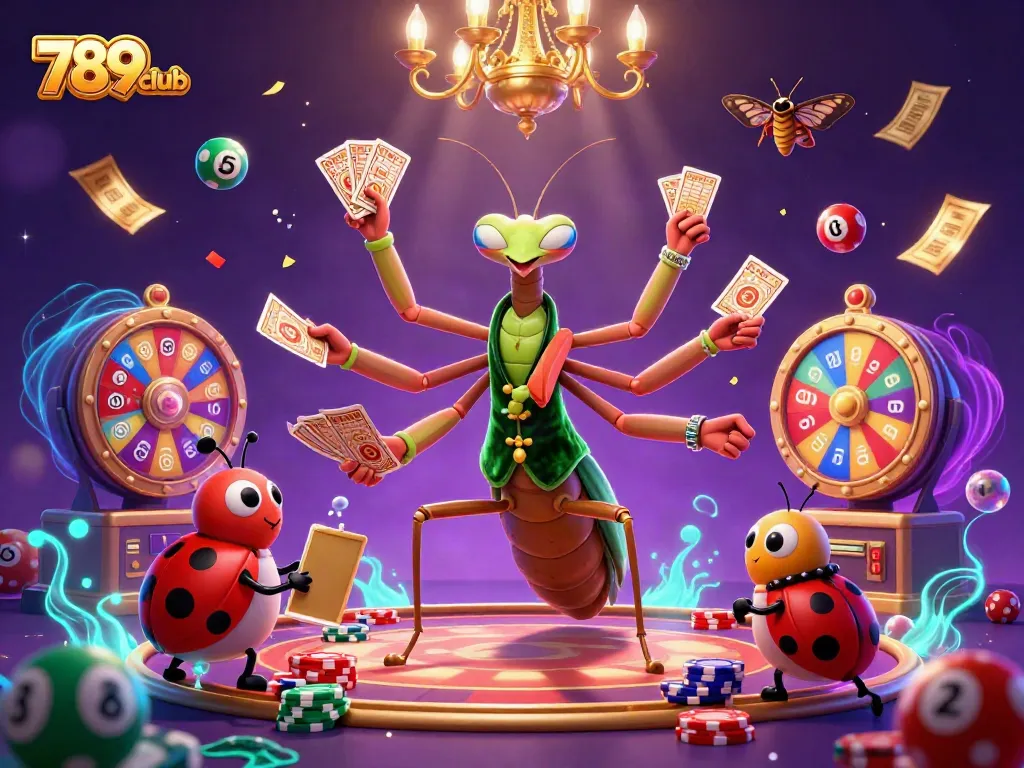 Engage with the 789club gaming experience in a vibrant, animated casino setting.