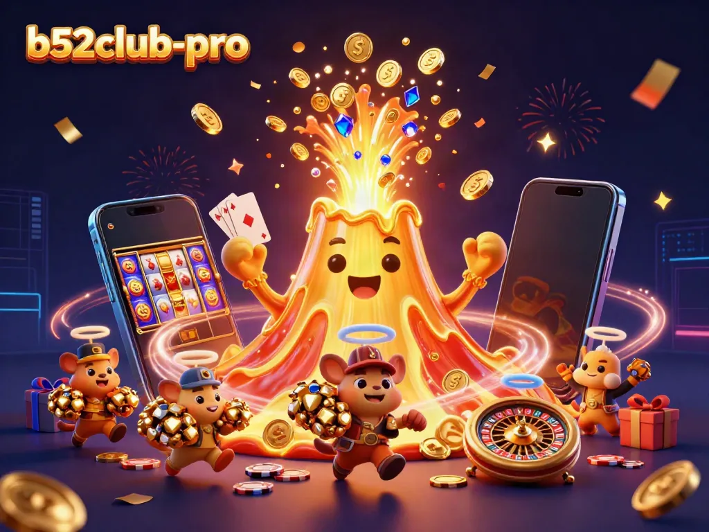 Experience the thrill of b52club-pro with an eruption of treasures and vibrant casino games.
